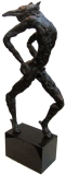 Fauntje, 34 cm hoog, brons met granieten sokkel, 2005